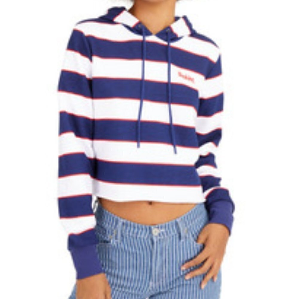 NWT cropped hoodie red white and blue